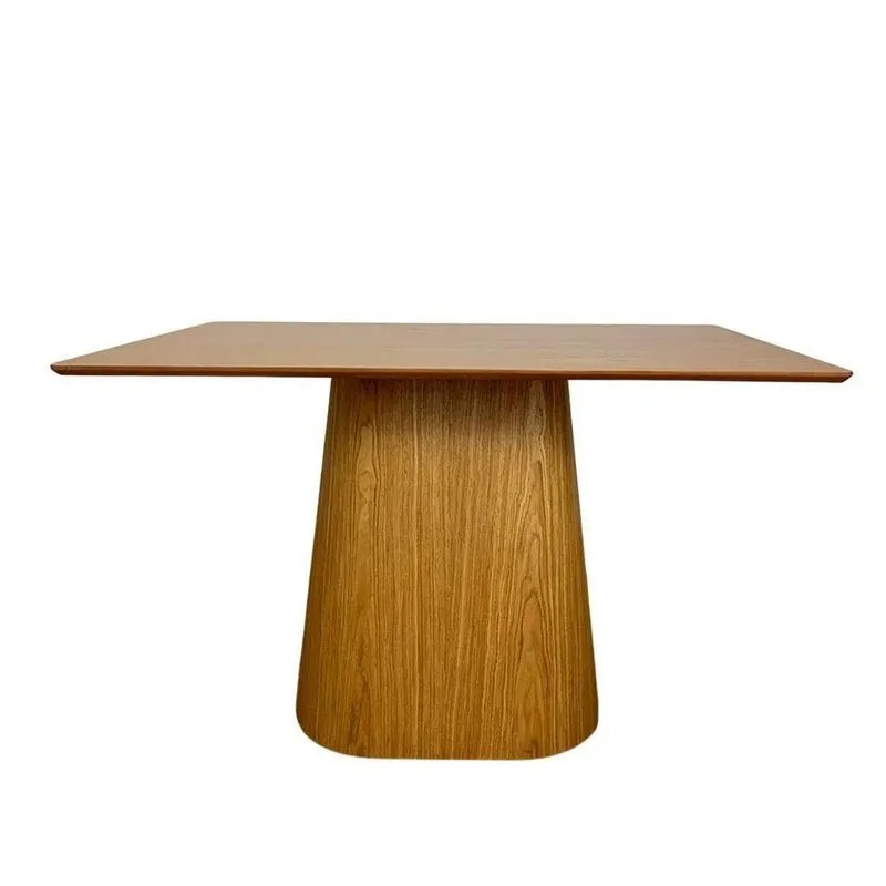 Mesa De Jantar Cone 140X90 Base Freijó Tampo Freijó Marrom