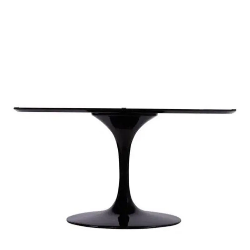 Base De Mesa De Jantar Saarinen Oval Para Tampo De 244x137 Cm Preta