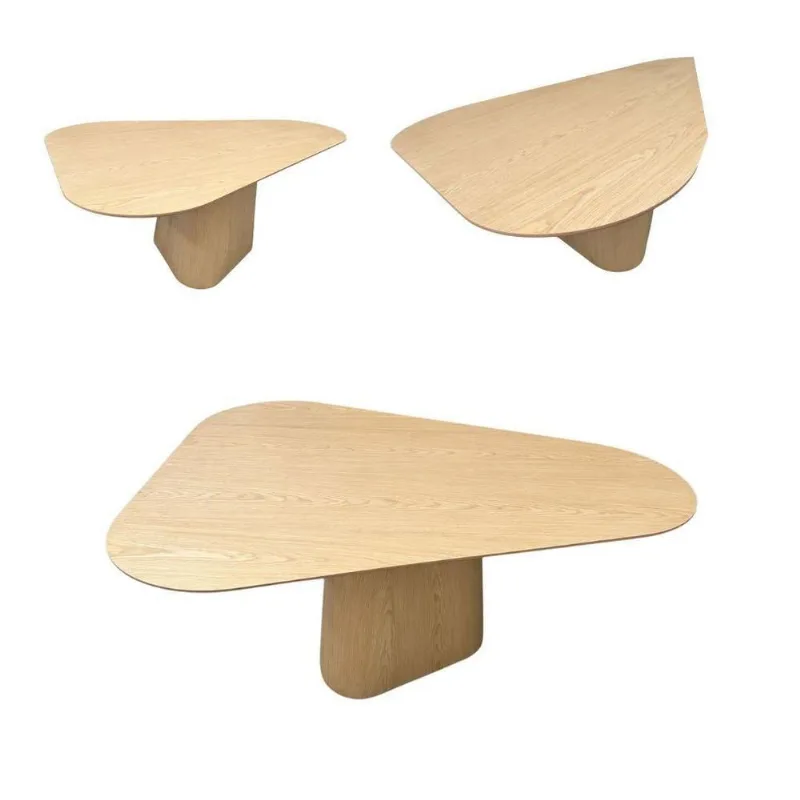 Mesa de Jantar Emma 4 Lugares Orgânica MDF 160x110CM Amadeirado