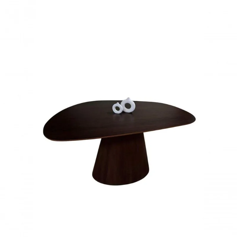 Mesa de Jantar Cone Organica 6 Lugares Organico MDF 198X122CM Tabaco