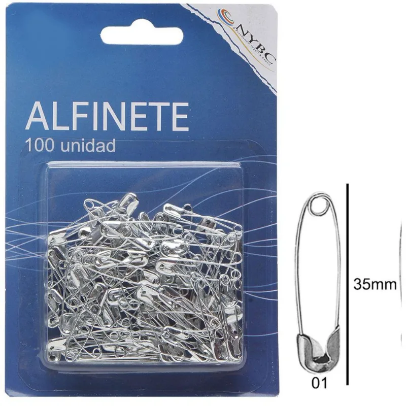 Alfinete Seguranca N.1 Prata C/100unid.