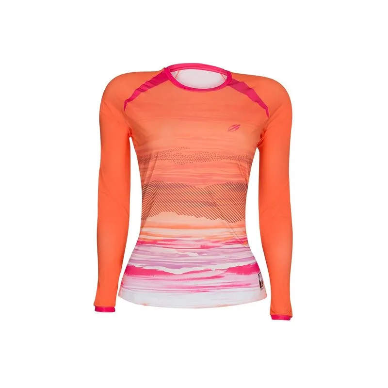 Camiseta manga longa Mormaii estampada feminina uv a13 Laranja M