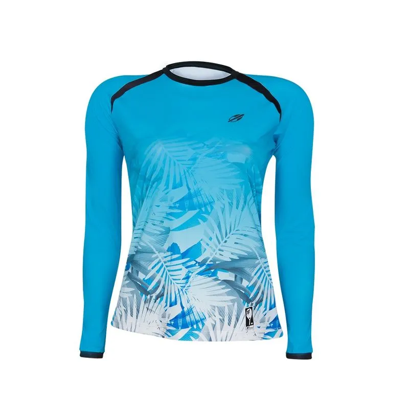 Camiseta manga longa Mormaii estampada feminina uv a13 Azul P