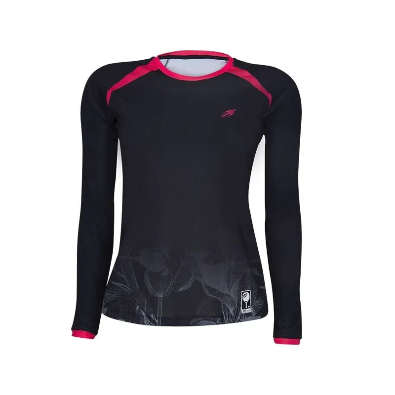 Camiseta manga longa Mormaii estampada feminina uv a13 Preto M