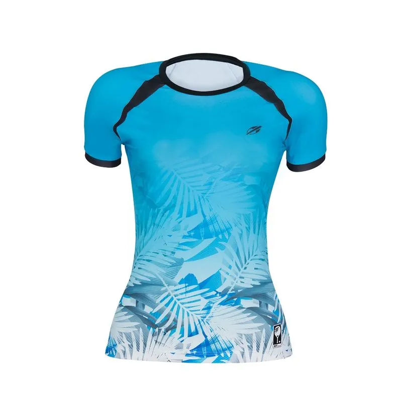 Camiseta mormaii beach tennis feminina manga curta estampada Azul PP
