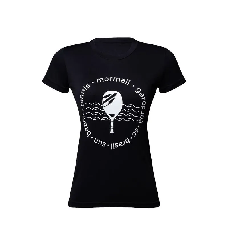 Camiseta Mormaii manga curta feminina beach tennis sun Preto M
