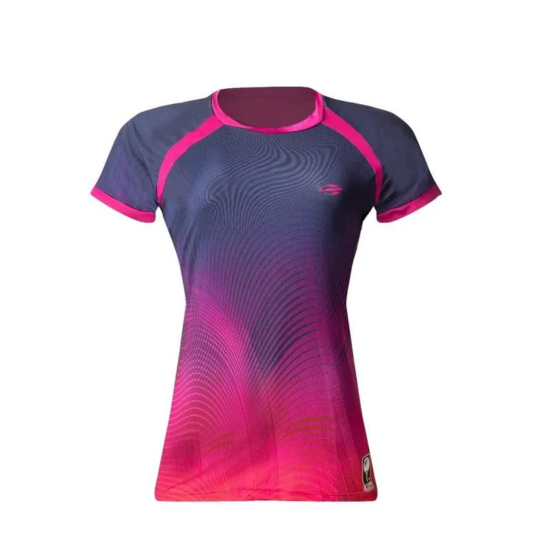 Camiseta mormaii beach tennis feminina manga curta estampada Roxo GG