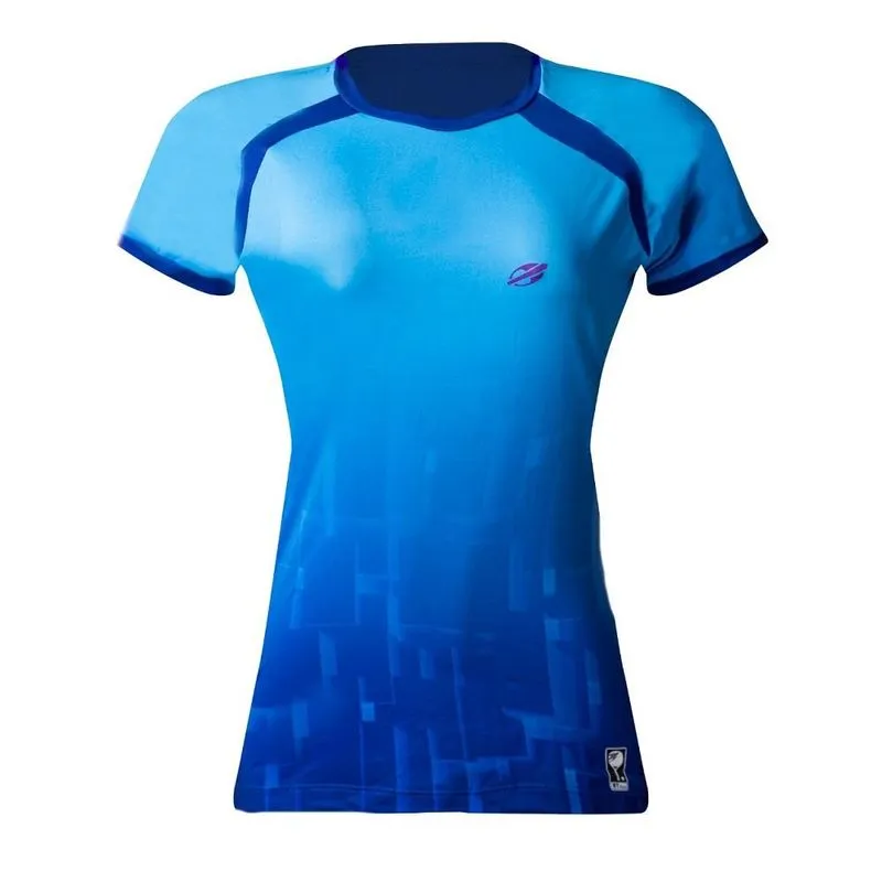 Camiseta mormaii beach tennis feminina manga curta estampada Azul-claro G