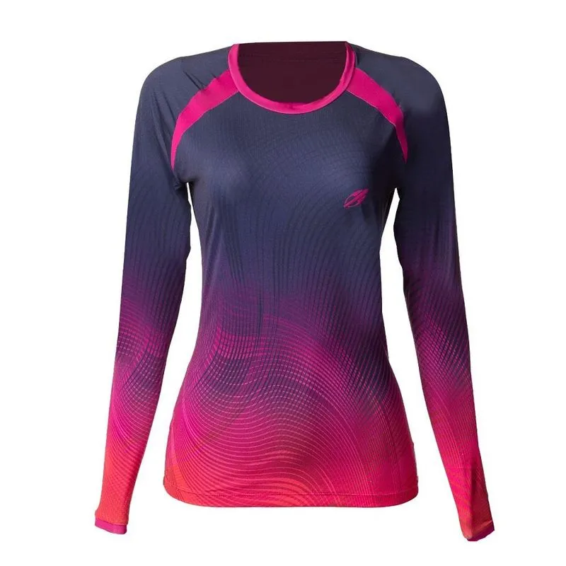 Camiseta manga longa Mormaii estampada feminina uv a13 Roxo G