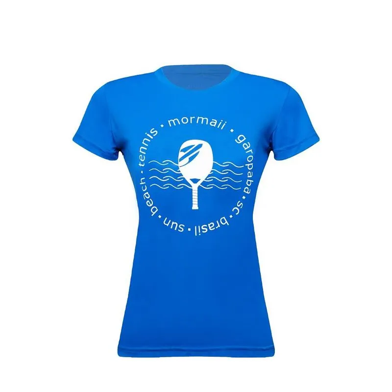 Camiseta Mormaii manga curta feminina beach tennis sun Azul P