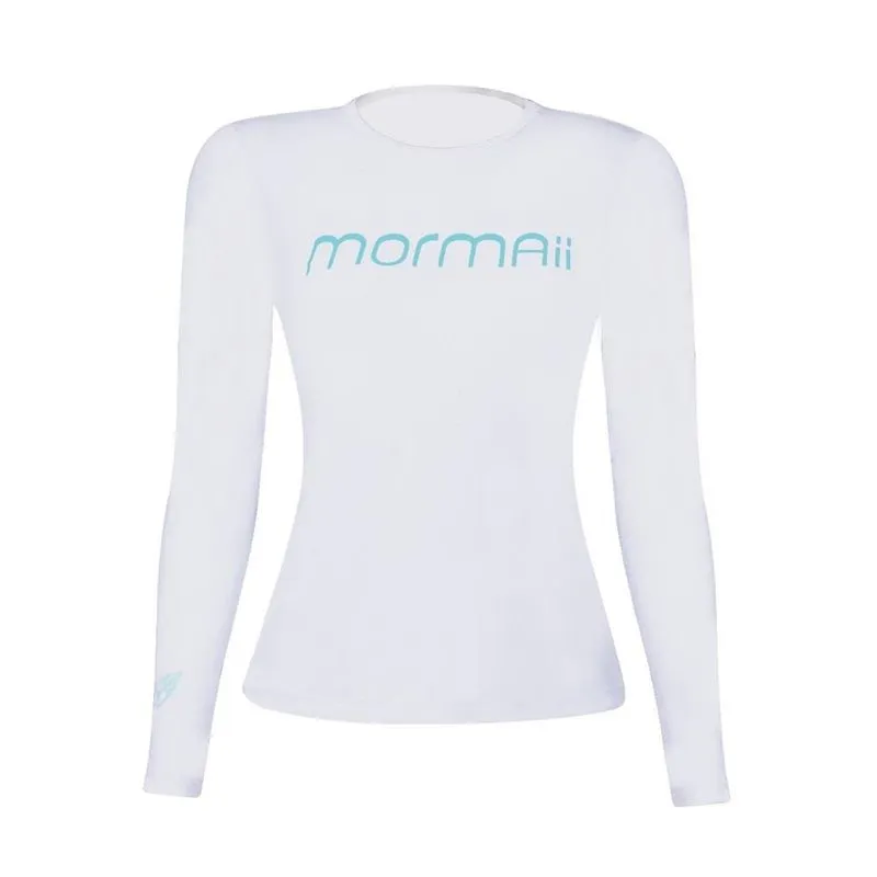 Camiseta Mormaii manga longa feminina beach tennis Branco P