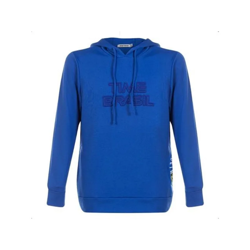 Blusa de Moleton Canguru Mormaii Time Brasil Unissex Azul Royal Tam M
