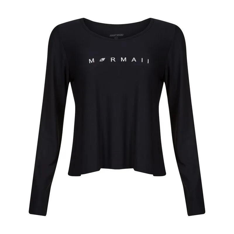Camiseta feminina manga longa detalhe costas beach sports Mormaii Preto M
