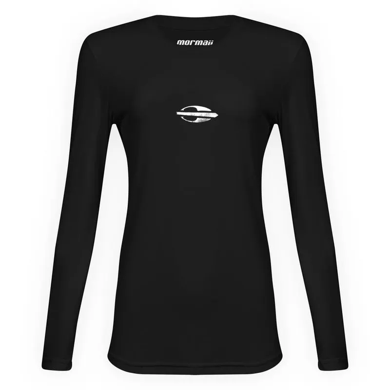 Camiseta feminina manga longa beach sports Mormaii 2730 Preto G