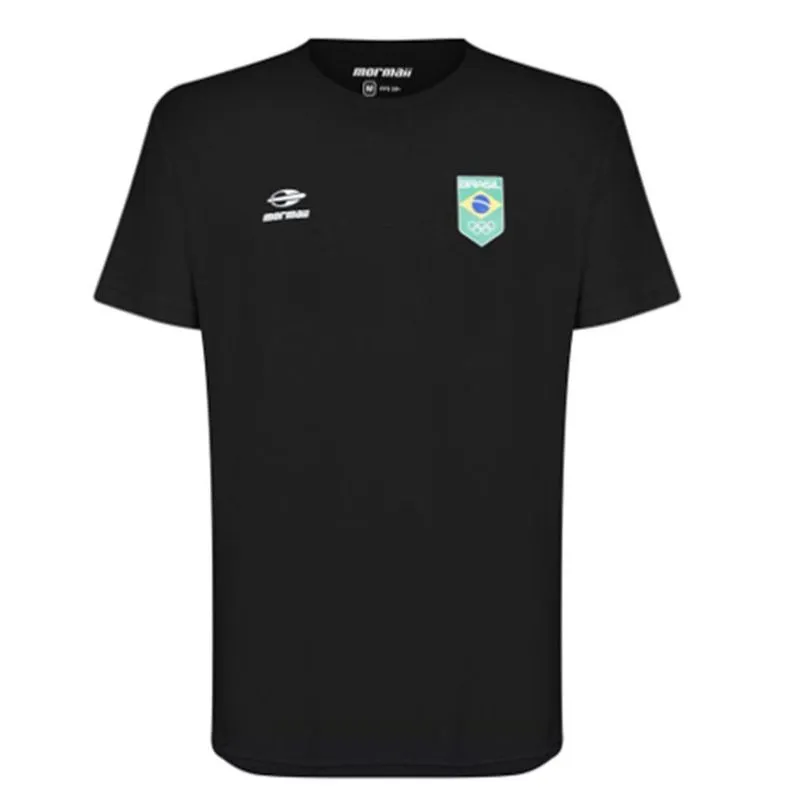 Camiseta masculina manga curta time brasil Mormaii 019s Preto G