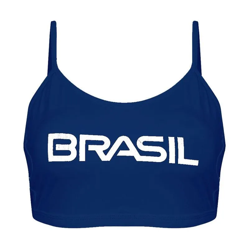 Top alça fina time brasil Mormaii 022s Azul-marinho PP
