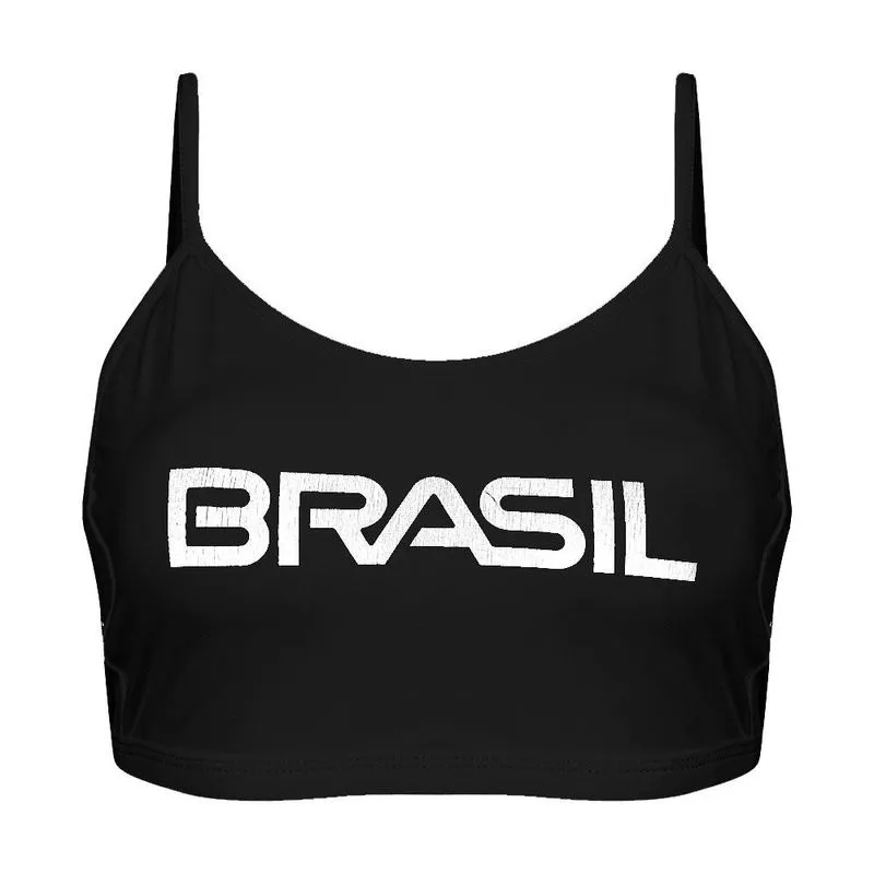 Top alça fina time brasil Mormaii 022s Preto GG