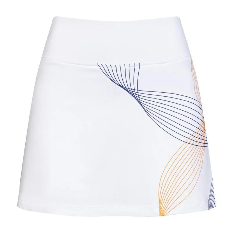 Saia com shorts feminina ondas beach sports Mormaii 2772 Branco PP