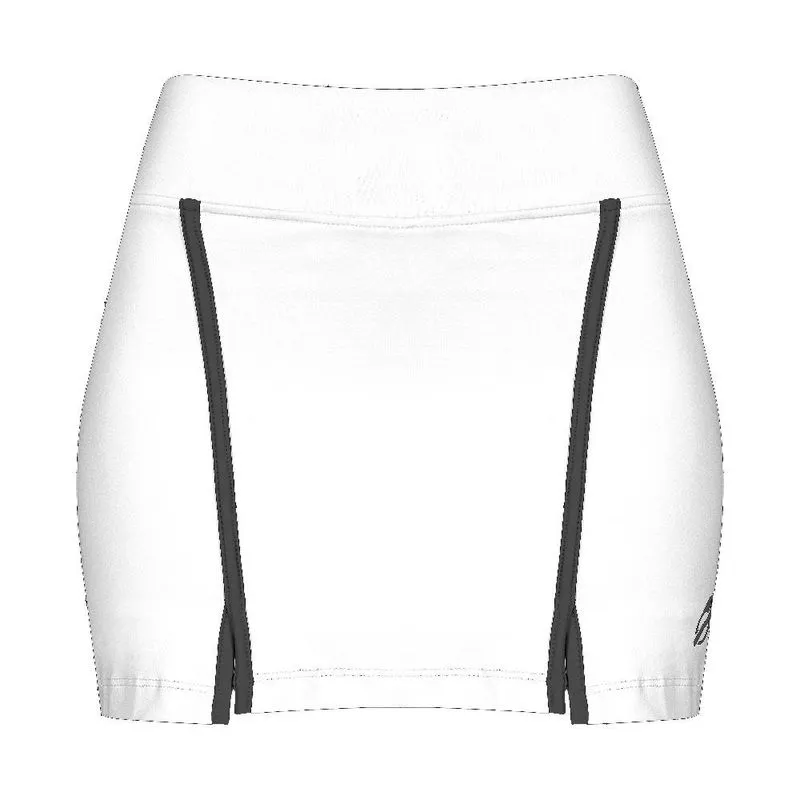 Saia com shorts interno feminina fenda beach sports Mormaii 2780 Branco-preto PP