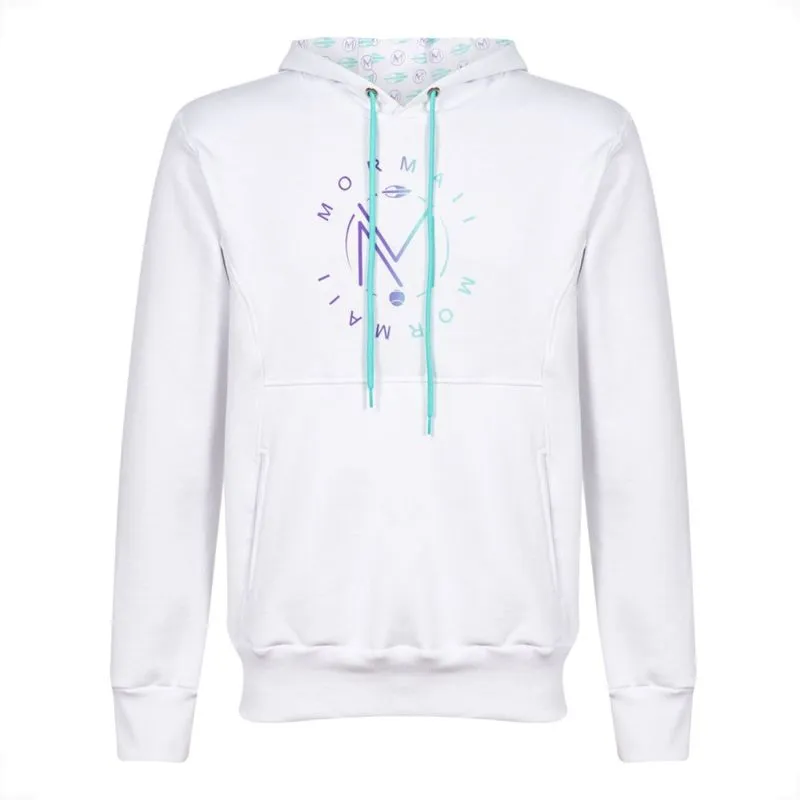 Blusão Moletom Com Capuz Beach Tennis Vitória Marchezini G / Branco