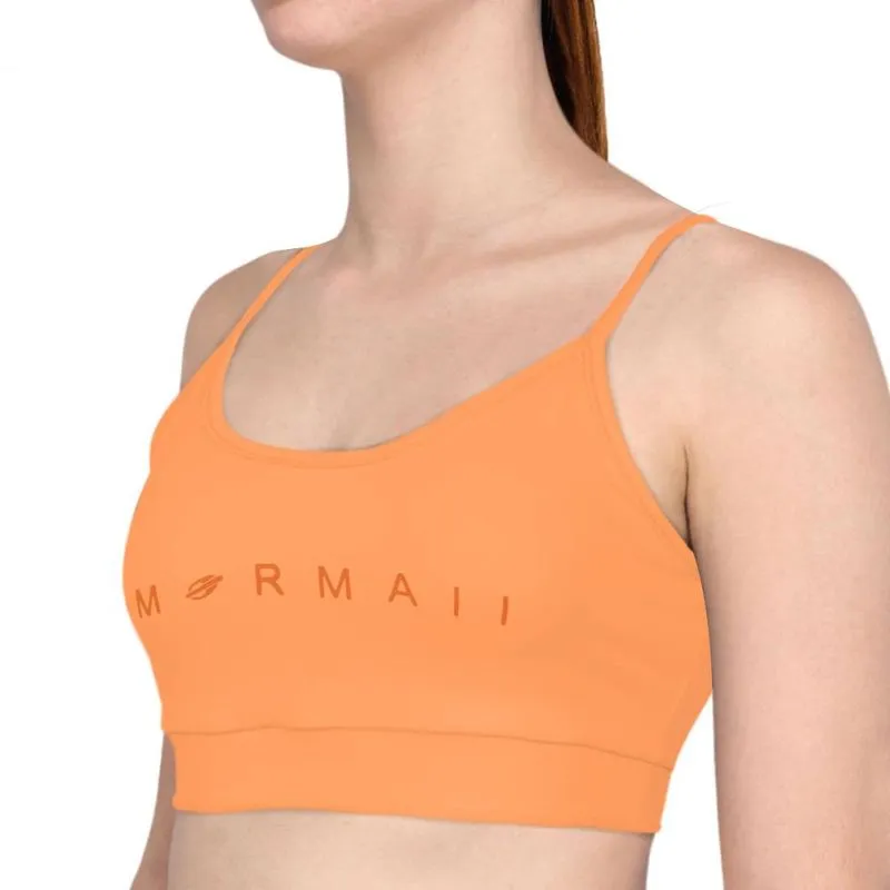 Top Mormaii Dupla Face Beach 2972 Verde Claro e Laranja M
