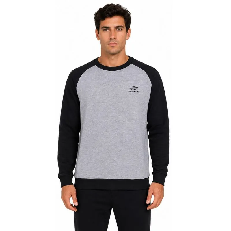 Blusão De Moletom Gola Careca Beach Tenis Vini Font Mormaii XGG / Preto