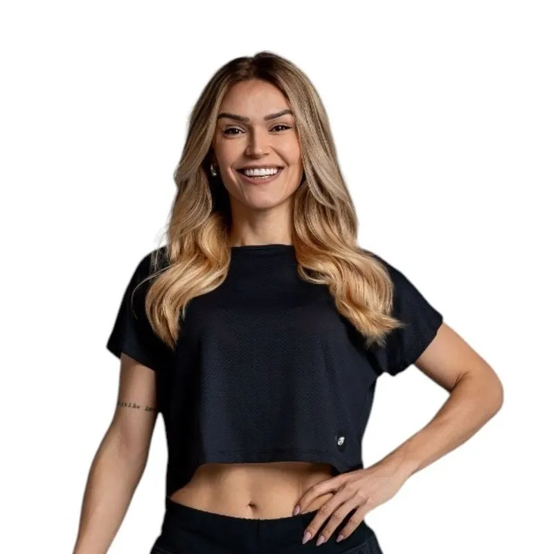 Camiseta Feminina Cropped Beach Sports Mormaii G / Preto