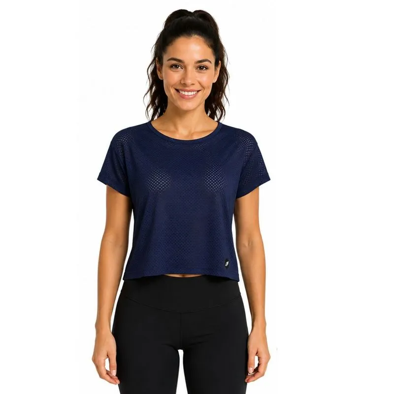 Camiseta Feminina Cropped Beach Sports Mormaii GG / Azul Marinho