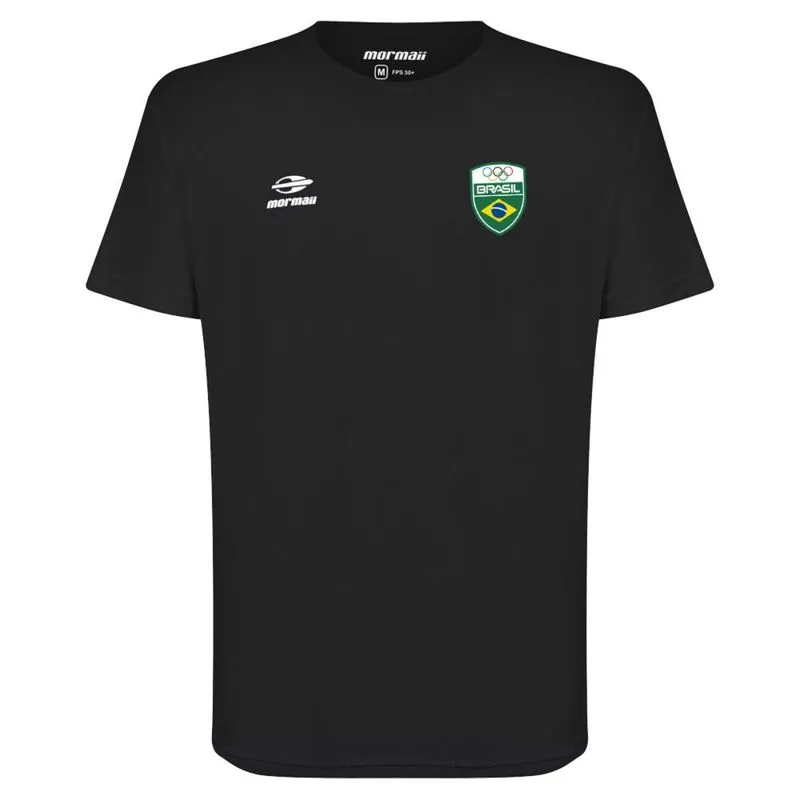 Camiseta Manga Curta Masculina Time Brasil Mormaii XGG / Preto