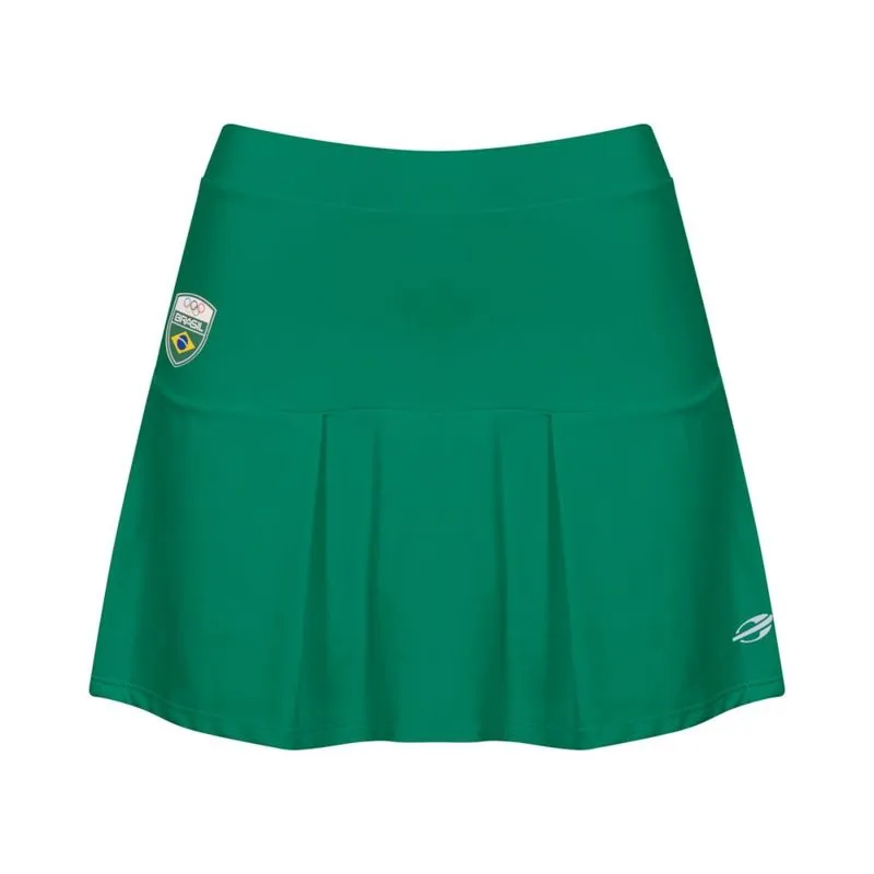 Saia Com Shorts Feminino Time Brasil Mormaii M / Verde