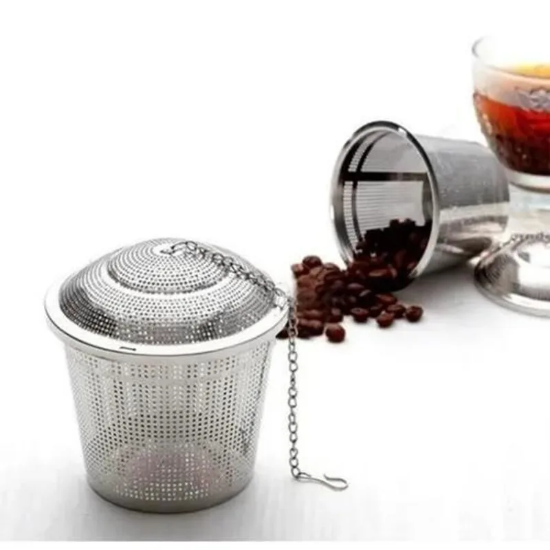 Infusor Chá Cesta Inox Com Corrente Reforçado 4,5 X 4 Cm