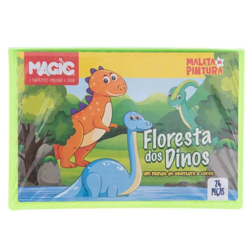 Maleta Para Pintura Dino 24 Peças - Ciranda