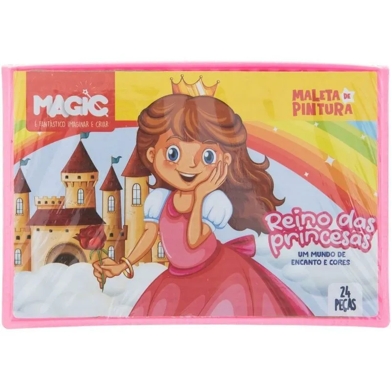 Maleta Para Pintura Princesas Com 24 Peças - Ciranda