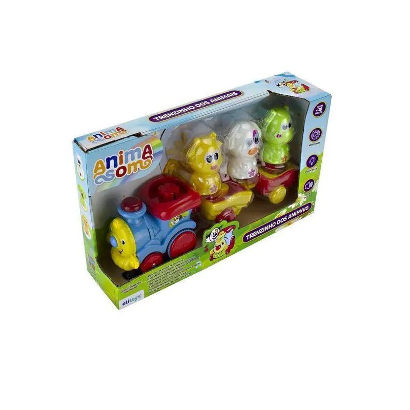 Trenzinho Animais Com Luz Som - Bq-5019