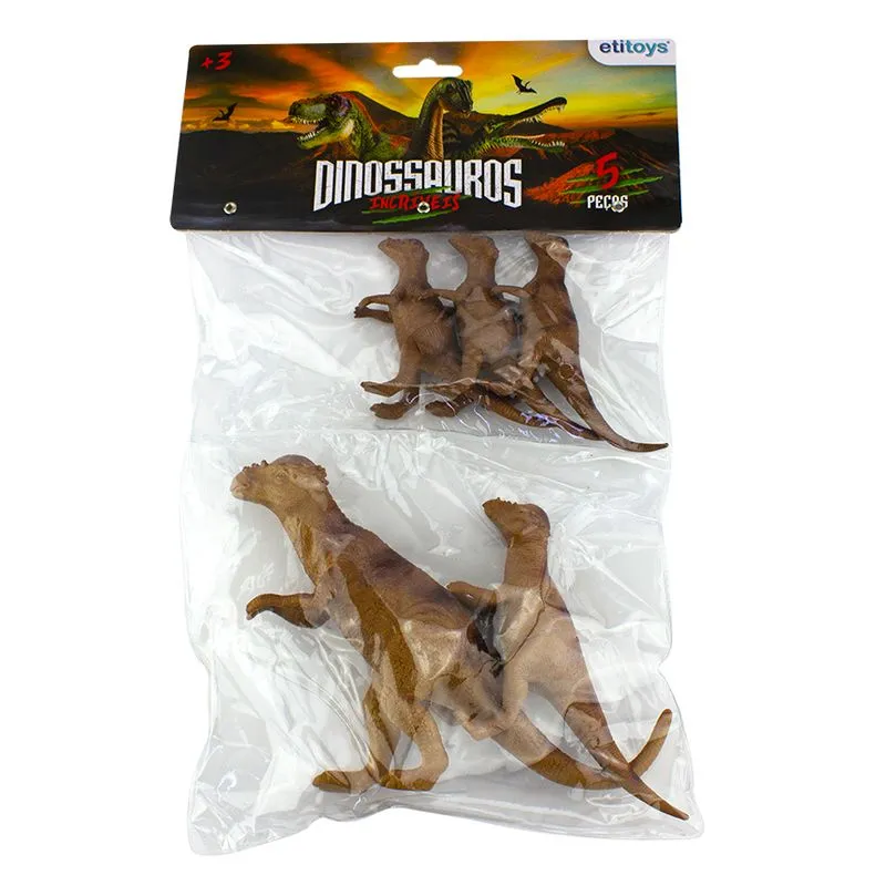 Kit Dinossauros 5 Peças Sortido Etilux