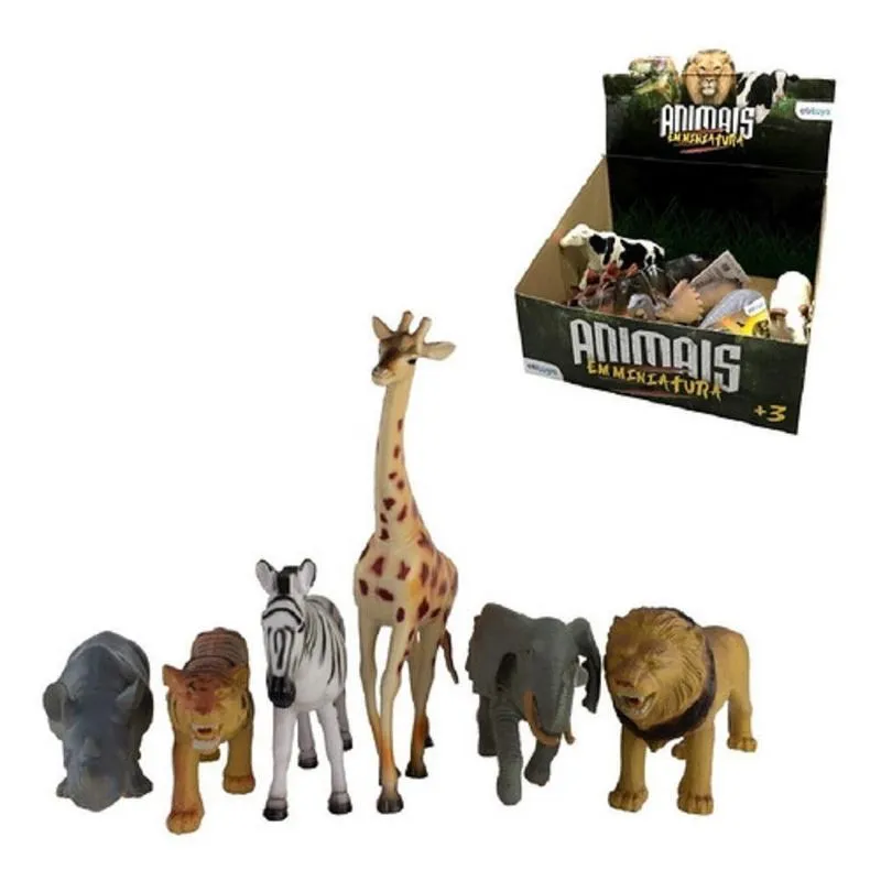 Animal Da Selva Em Miniatura Sortido Bq-106 Etitoys Unic Col