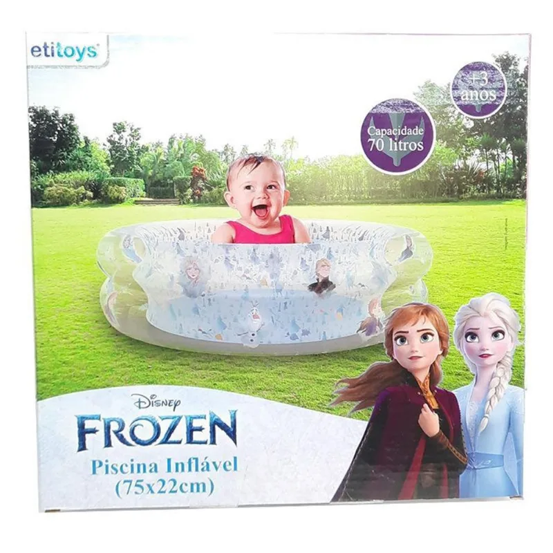Piscina Inflável Disney Frozen 70L 75X22Cm Dyin-216 Etitoys
