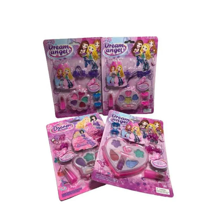Kit Maquiagem Infantil Bonecas Plástico, Sombras, Batom E