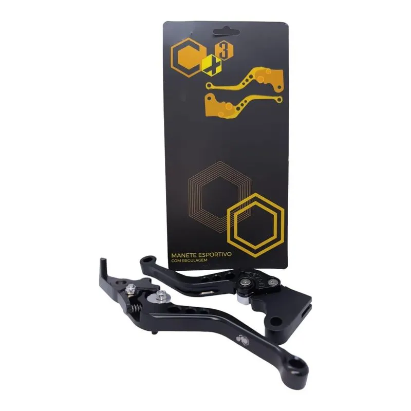 Manete Esportivo Com Regulagem Titan Disco Cb Twister Preto