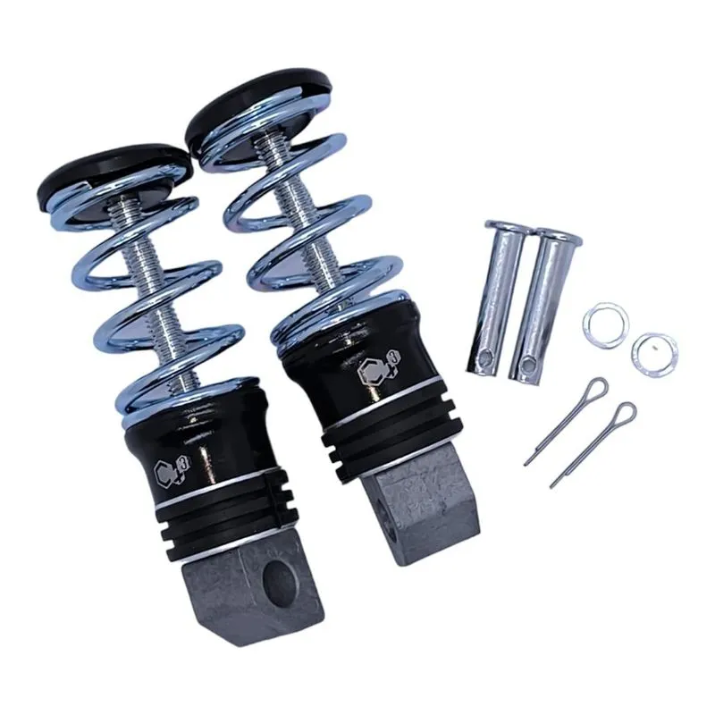 Pedaleira Esportiva Traseira Mola Universal 6mm Preto Cx3