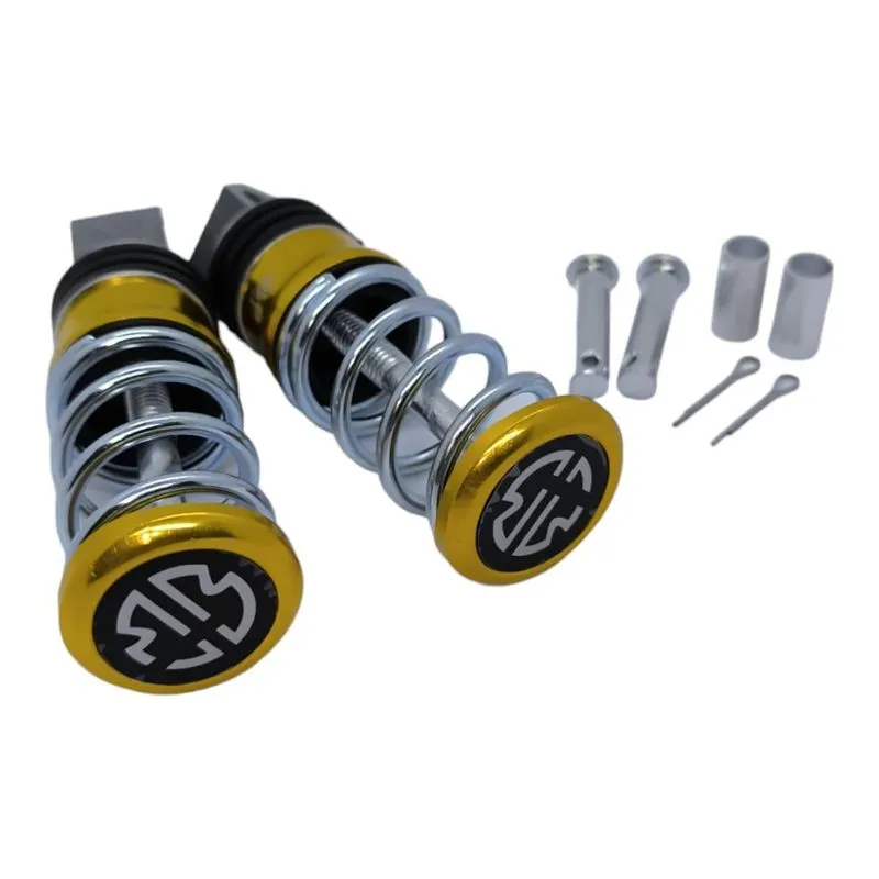 Pedaleira Esportiva Traseira Mola Universal 6mm Dourado Cx3