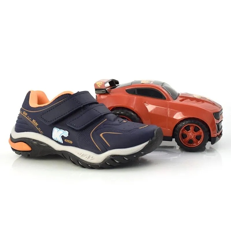 Tênis Infantil Kidy Play com Carrinho Azul 007.0604 32