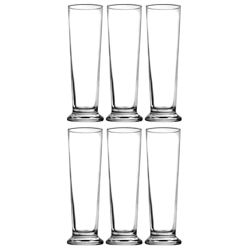 Kit com 6 Copos p/ Cerveja Chopp 250ml Vidro Drink Bar Refrigerante