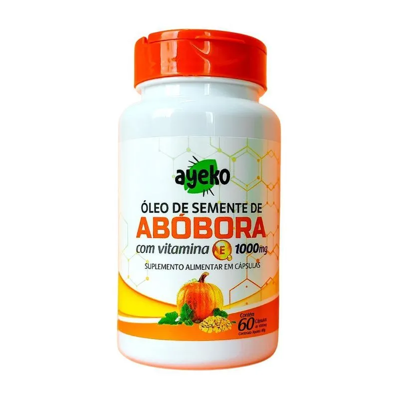 Óleo De Semente De Abobora Vitamina E 60 Capsulas - Ayeko