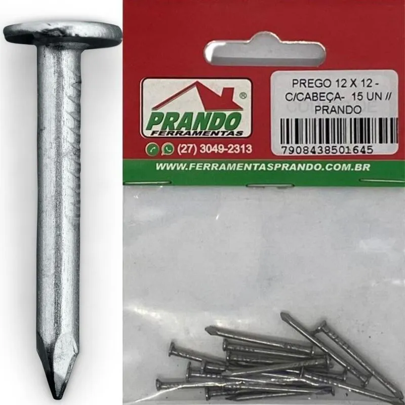 Prego 12 X 12 Com Cabeça - 15 Unidades
