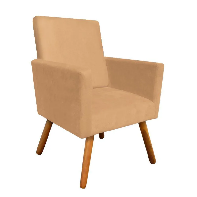 Poltrona Nina Castanho Caramelo Sisal