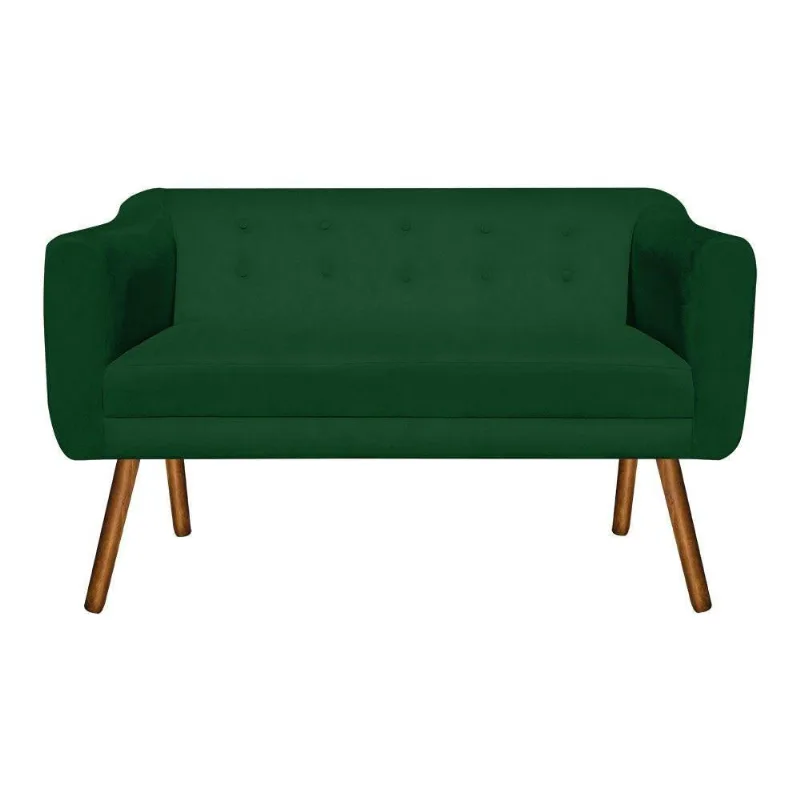 Namoradeira Julia 2 Lugares Suede Verde - D'rossi