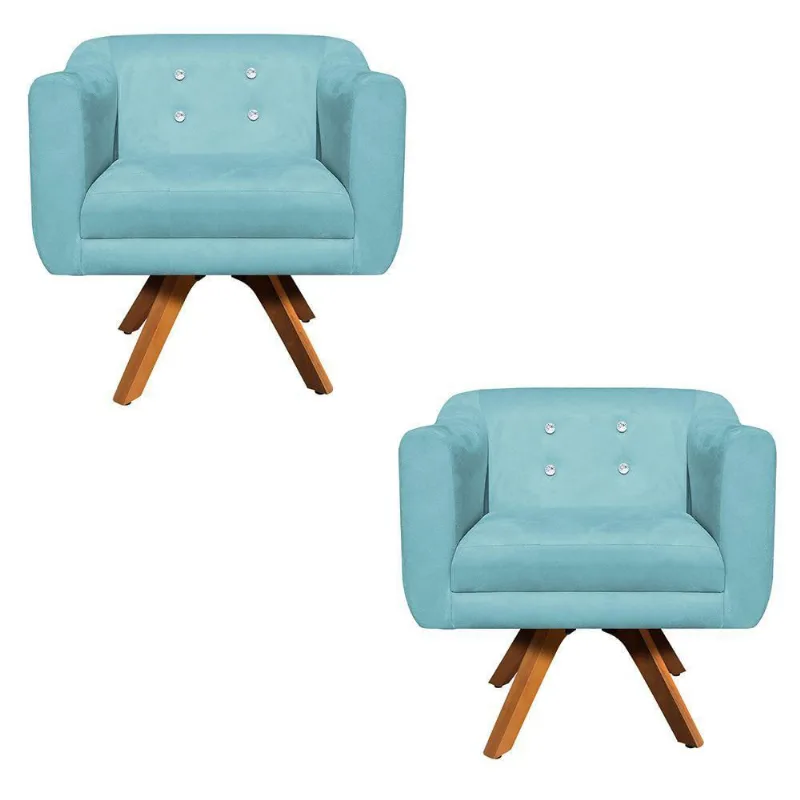 Kit 02 Poltronas Giratória Julia Mm30