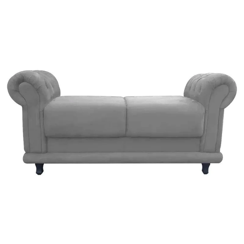 Recamier Barcelona Namoradeira Suede Grafite D'Rossi