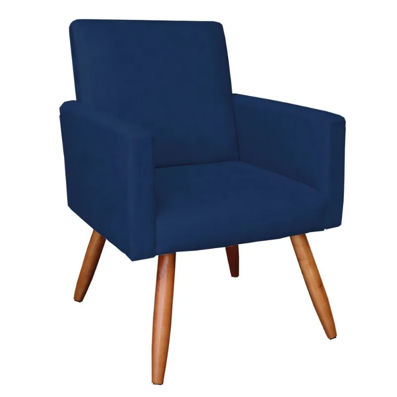 POLTRONA LARISSA SUEDE PES PALITO CASTAN Azul Marinho